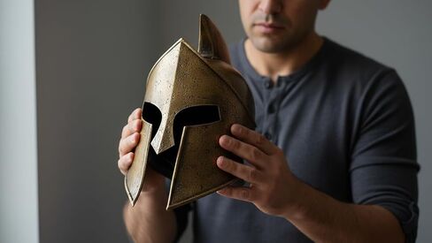THOR INSTRUMENTS Medieval Antique Bronze Ancient Armor Knight 300 Movie Spartan Helmet Rustic Vintage Home Decor Gifts in Kuwait