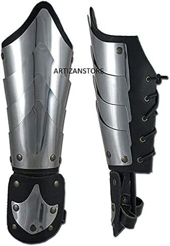 ARTIZANSTORE القفاز براسر العصور الوسطى المحارب فارس الصلب درع الجلود لارب in Kuwait