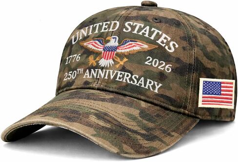 250 Anniversary USA Hat, United States 250th Anniversary Baseball Cap with Eagle, Patriotic Embroidered Independence Day Hat for Men or Women, Gift for Dad Black in Saudi Arabia