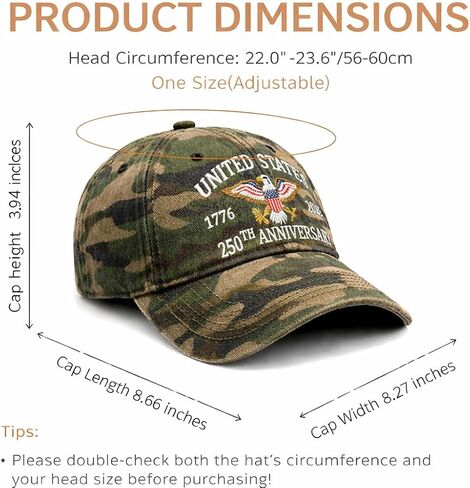 250 Anniversary USA Hat, United States 250th Anniversary Baseball Cap with Eagle, Patriotic Embroidered Independence Day Hat for Men or Women, Gift for Dad Black in Saudi Arabia