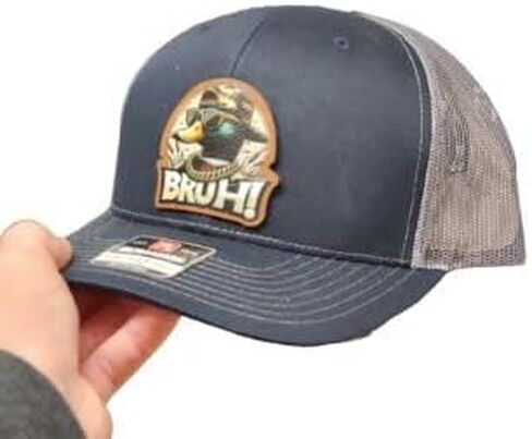 Navy Blue Bruh Duck Cap, Mesh Back Baseball Hat, Funny Outdoor Headwear, Richardson 112 in Saudi Arabia