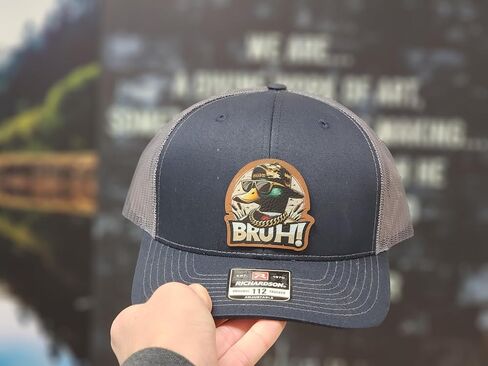 Navy Blue Bruh Duck Cap, Mesh Back Baseball Hat, Funny Outdoor Headwear, Richardson 112 in Saudi Arabia