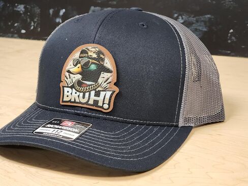 Navy Blue Bruh Duck Cap, Mesh Back Baseball Hat, Funny Outdoor Headwear, Richardson 112 in Saudi Arabia