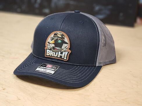 Navy Blue Bruh Duck Cap, Mesh Back Baseball Hat, Funny Outdoor Headwear, Richardson 112 in Saudi Arabia