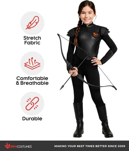 Morph Girls Huntress Costume, Archer Costume Girls, Warrior Bodysuit Costume Girl, Girl Halloween Costume in Kuwait