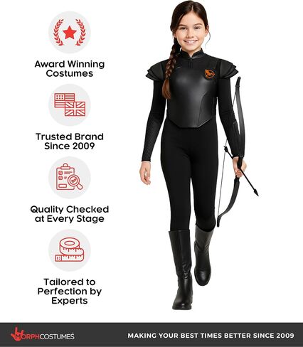 Morph Girls Huntress Costume, Archer Costume Girls, Warrior Bodysuit Costume Girl, Girl Halloween Costume in Kuwait