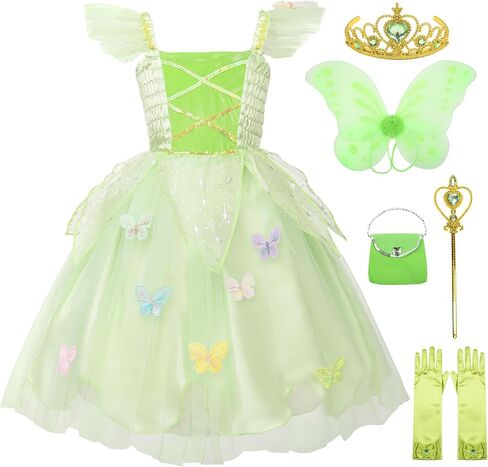 JerrisApparel Girls Fairy Costume Dress Butterfly Tulle Skirt Birthday Party Outfit in Kuwait