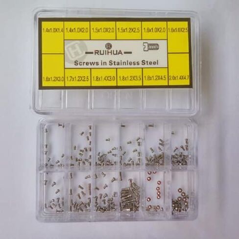 12 Sizes Stainless Steel Screws Replacement Parts for Watch Back Case in Kuwait