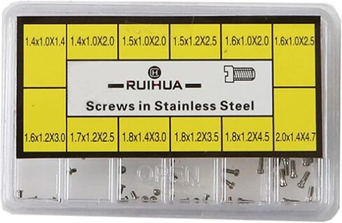 12 Sizes Stainless Steel Screws Replacement Parts for Watch Back Case in Kuwait