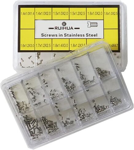 12 Sizes Stainless Steel Screws Replacement Parts for Watch Back Case in Kuwait