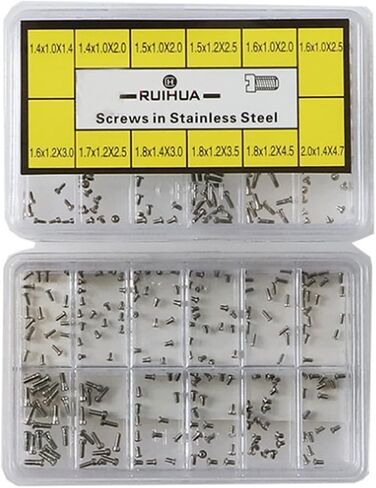 12 Sizes Stainless Steel Screws Replacement Parts for Watch Back Case in Kuwait