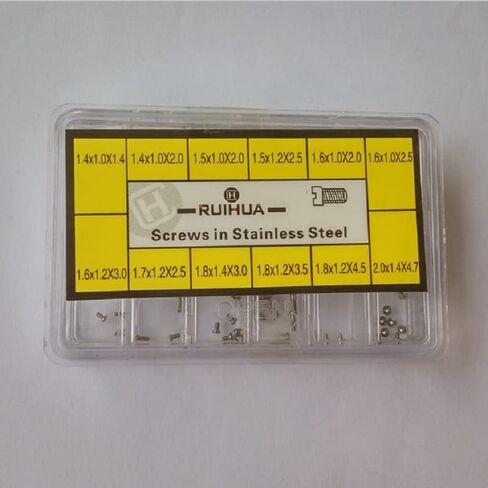 12 Sizes Stainless Steel Screws Replacement Parts for Watch Back Case in Kuwait