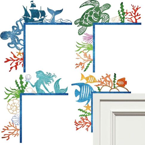 Resama 2 Pcs Door Frame Decoration Set Metal, Wall Art Decor Corner Sign Bathroom Decor for Indoor Outdoor Door Window Home Office(Bird Branch) in Saudi Arabia
