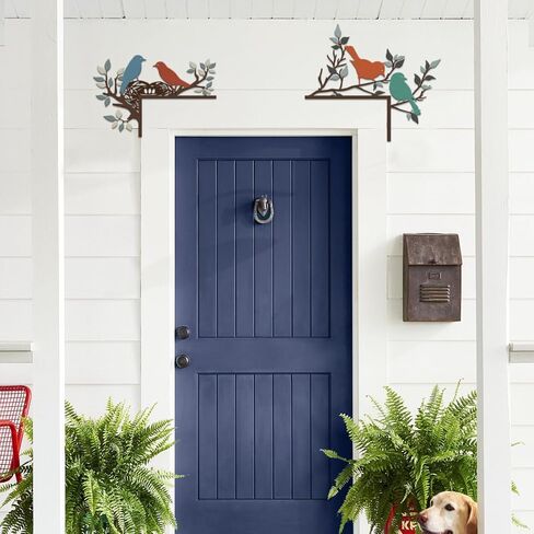 Resama 2 Pcs Door Frame Decoration Set Metal, Wall Art Decor Corner Sign Bathroom Decor for Indoor Outdoor Door Window Home Office(Bird Branch) in Saudi Arabia