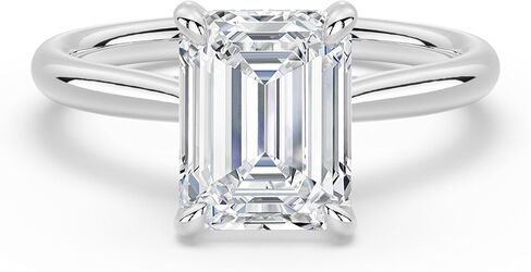 MSBLUE 2ct Emerald Cut Moissanite Engagement Ring for women, Wedding Promise Ring in Kuwait