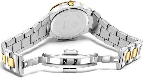 MASTOPWomen Watch Original Analog Quartz Waterproof Watch Date Business Stainless Steel Diamond Casual Wrist Watches (Silver) in Kuwait