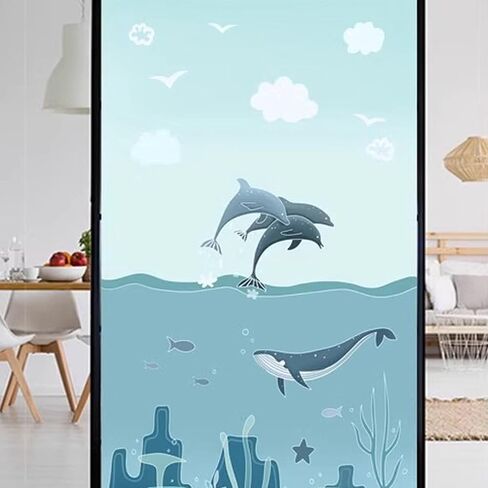 Generic 1Pcs Window Films Blackout Window Film-BLT-065 PVC Multicolor 11.81"x78.74" in Kuwait