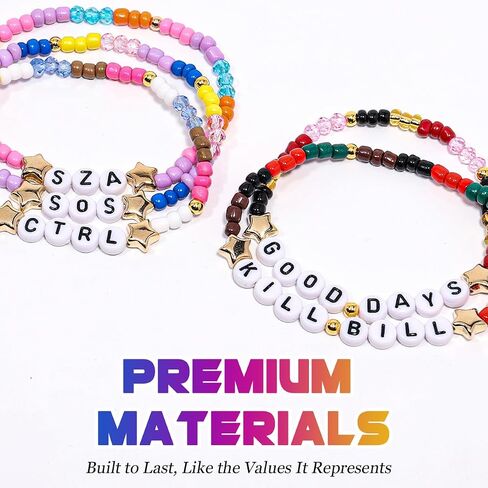 AICase for sza Merch Gifts Inspired Bracelets 6 Pcs Stackable Stretch Beaded Friendship Bracelets Concert Shirt Outfit Vinyl Poster Sticker Merchandise Gifts for Fans Women Birthday Christmas_1 in Kuwait