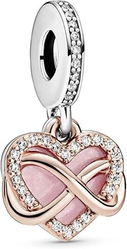 BEEUVIP heart Infinity Charm 925 Sterling Silver Openwork Bead for Charm Bracelets and Necklaces,Jewelry Gifts Women in Saudi Arabia