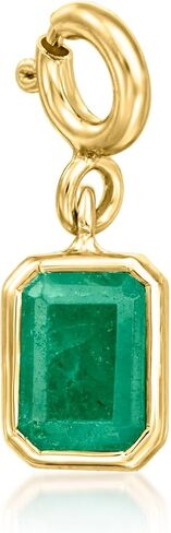 Ross-Simons Emerald-Cut Birthstone Charm in 18kt Gold Over Sterling in Saudi Arabia