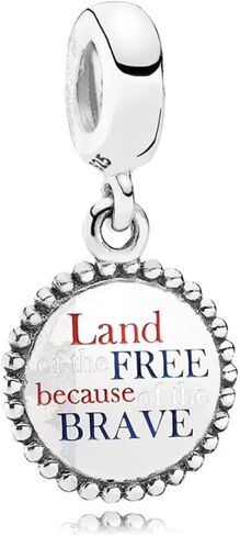 PANDORA Land of the Free Because of the Brave Dangle Charm, Red, White, & Blue Enamel ENG791169_43 in Kuwait