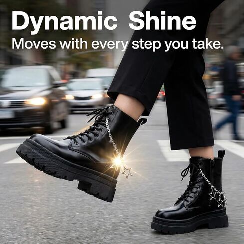 2Pcs Boot Charms for Women Men Hollow Star Chain Charm Shoes Chains Shoe Metal Accessories Sneakers Lace Decor DIY Jewelry Silver in Saudi Arabia