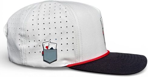 Logie Joe's Pocket Aces Golf Hat | Snapback Cap | Built-in Magnetic Ball Marker Holder + Marker Included | Adjustable Gray & Black in Saudi Arabia