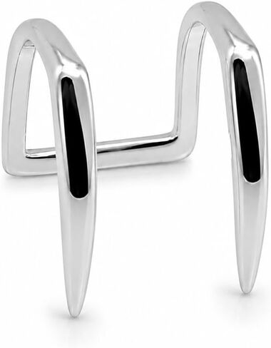 Faux Diamond Shaped Lip Ring No Piercing Required, Clip-On Geometric Lip Jewelry for Women Men, Silver Gold Fake Lip Ring for Daily Wear & Cosplay in Saudi Arabia