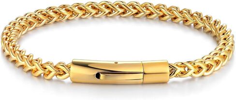 18K Gold Dragon Bone Chain Bracelet, Unisex Design, Retro Minimalist Style, Ideal Gift for Birthday, Christmas, Valentine’s Day and All Holidays in Kuwait