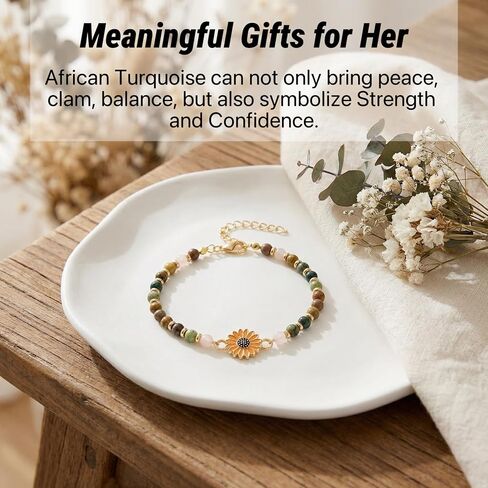 Sunflower Gifts for Women, Gifts for Women Bracelet, Symbol of Positivity Strength and Love, Inspirational Sunshine Jewelry, Birthday Christmas Thank You Gift, Friends Daughter Coworkers in Saudi Arabia