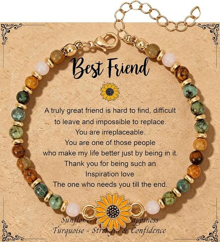 Sunflower Gifts for Women, Gifts for Women Bracelet, Symbol of Positivity Strength and Love, Inspirational Sunshine Jewelry, Birthday Christmas Thank You Gift, Friends Daughter Coworkers in Saudi Arabia