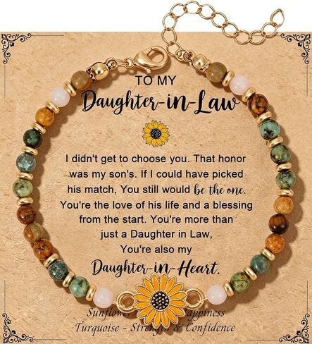 Sunflower Gifts for Women, Gifts for Women Bracelet, Symbol of Positivity Strength and Love, Inspirational Sunshine Jewelry, Birthday Christmas Thank You Gift, Friends Daughter Coworkers in Saudi Arabia