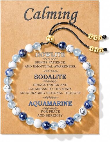 Natural Healing Crystal Bracelet for Women, 6mm Natural Stones Jewelry Gift for Friends Daughter Mom 7+2 Inches in Saudi Arabia