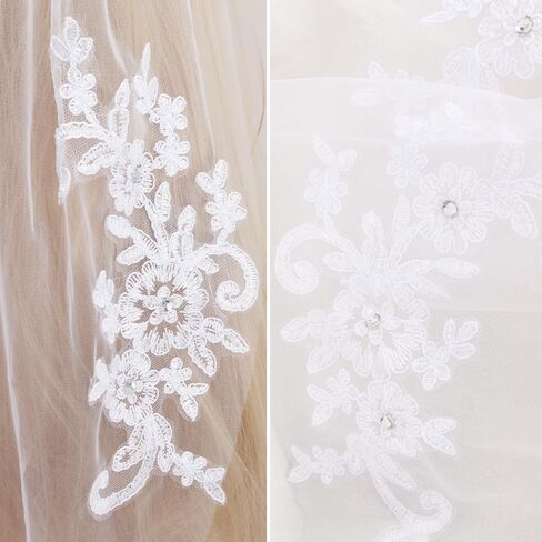 AOPRIE Bride Veil Silver Sash for Women Girls Bridal Shower Supplies Bachelorette Party Decorations Birthday Gift Sets White, 2 Pack in Kuwait