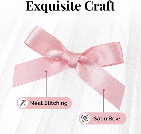 Pink Bow Bridal Veil, Short Wedding Veil Bachelorette Party Veil for Bridal Shower, Engagement in Saudi Arabia