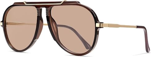Oversized Aviator Sunglasses for Women Men Trendy 2026 Retro 70s Sunnies Tangle Free Gold Big in Saudi Arabia