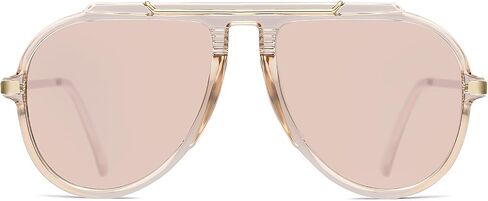 Oversized Aviator Sunglasses for Women Men Trendy 2026 Retro 70s Sunnies Tangle Free Gold Big in Saudi Arabia