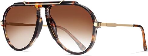 Oversized Aviator Sunglasses for Women Men Trendy 2026 Retro 70s Sunnies Tangle Free Gold Big in Saudi Arabia
