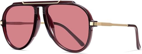 Oversized Aviator Sunglasses for Women Men Trendy 2026 Retro 70s Sunnies Tangle Free Gold Big in Saudi Arabia