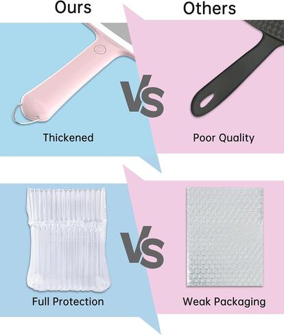 Famihomii Lighted Handheld Mirror, Handheld Mirror with 3 Light Color, Led Hand Mirror for Women, Makeup Mirror with Handle Hole Hanging Portable Travel Vanity for Girls, Battery Operated, Gifts in Kuwait