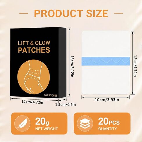 Thigh Lift Tape for Women, Invisible Waterproof Firming Skin Lifting Tape for Legs, Arms, Abdomen and Buttocks, Anti-Chafing Body Lifting Patches for Loose Skin,20 Count in Kuwait