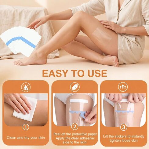 Thigh Lift Tape for Women, Invisible Waterproof Firming Skin Lifting Tape for Legs, Arms, Abdomen and Buttocks, Anti-Chafing Body Lifting Patches for Loose Skin,20 Count in Kuwait