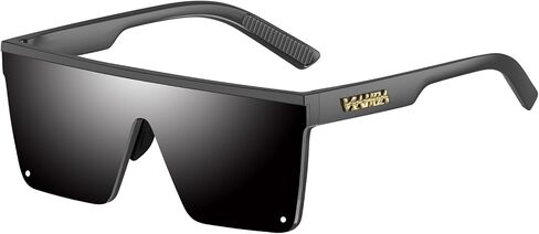 Polarized Oversized Sunglasses Mens Womens Flat Top Square Trendy Visor Shades UV400 P305 in Saudi Arabia