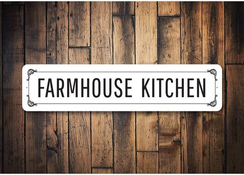 Vintage Farmhouse Kitchen Sign, Decorative Kitchen Sign, Farm Aluminum Sign - 4 x 18 inches in Saudi Arabia