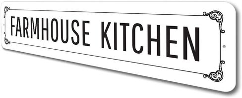 Vintage Farmhouse Kitchen Sign, Decorative Kitchen Sign, Farm Aluminum Sign - 4 x 18 inches in Saudi Arabia