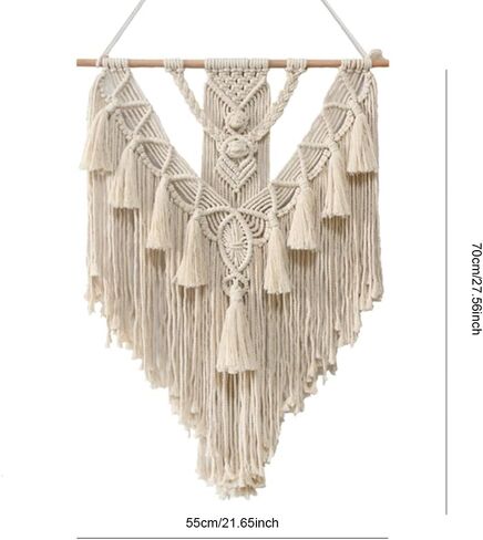 SagaSave Macrame المنسوجة الجدار الشنق، ديكور الجدار الشنق Macrame عدة البوهيمي غرفة المعيشة الديكور الشنق لفن هدية المنزل in Kuwait