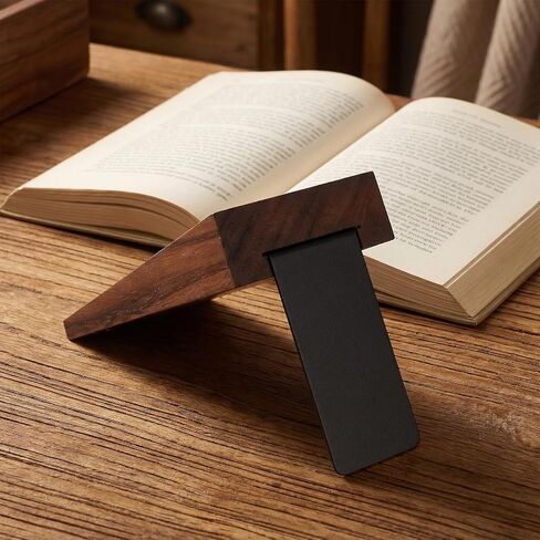 2pcs Book Ends for Shelves Book end Wood Thickend Wooden Books Ends for Heavy Books Wood Bookends Wooden bookends Modern Decorative Accessories to Hold boook Firmly on Bookshelf Walnut in Saudi Arabia