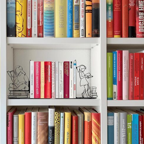 Cute Bookends Decorative, Durable Metal Book Holders with Timeless Appeal, Black, 1 Piece, 6.3x4.5x1.2 inches in Saudi Arabia