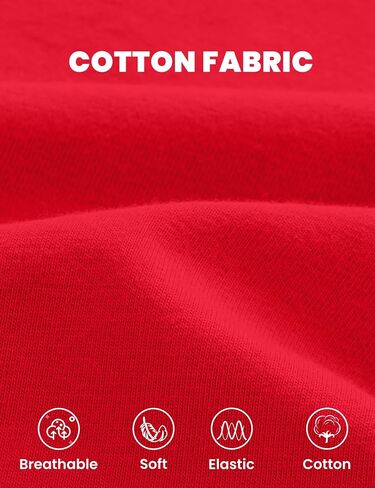 Auranso Girls Shirts Short Sleeve Cotton Kids T-Shirts Plain Basic Tee Clothes Summer Tops for Girls 7-8 Years Red in Saudi Arabia