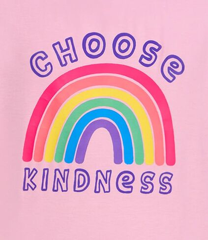 Kids4ever Girls T Shirts 7-14Y Kids Fashion Color Block Graphic Tees Summer Crewneck Casual Tops for Daily & Party in Kuwait